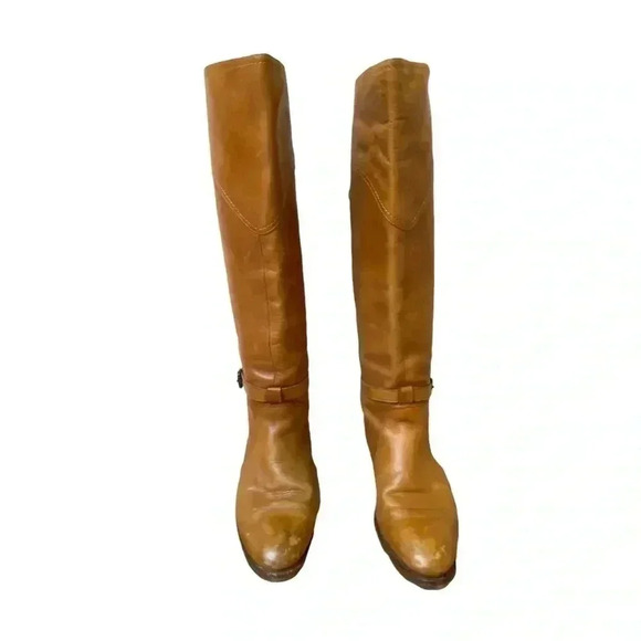 Frye Riding boot Campus equestrian cowboy harness Frye Dorado tan size 7.5 - Picture 4 of 9